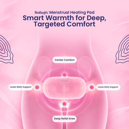 MomDaughts Menstrual Period Heating Pad for Cramps Massage