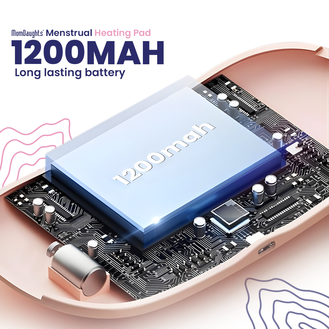 MomDaughts Menstrual Period Heating Pad for Cramps Massage